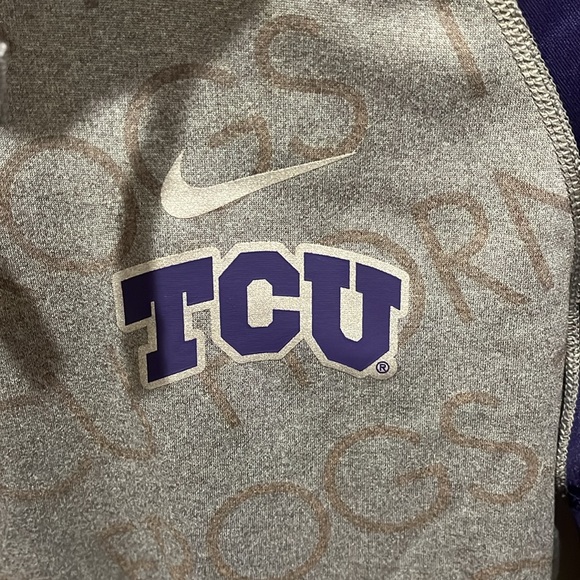 Nike Therma-Fit TCU Horned Frogs Hoodie Sweatshirt Womens size Small EUC - Picture 3 of 6